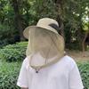 Mesh Face Mask Mosquito-proof Hat, Sun Protection Hat, Face Covering for Men and Women, Summer Outdoor Large Brim UV Protection for Fishing and