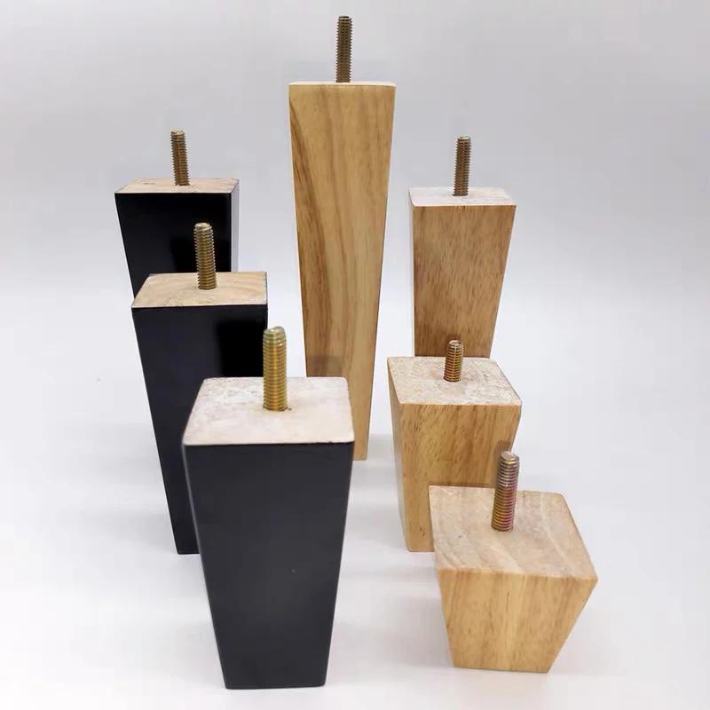 4Pcs Solid Wood Furniture Legs Square Sofa Table TV Cabinet Support Replament Feet Tea Table Wardrobe Cabinet