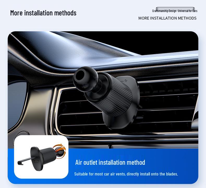 Wireless Car Charger Mount with Automatic Locking & Logo Display