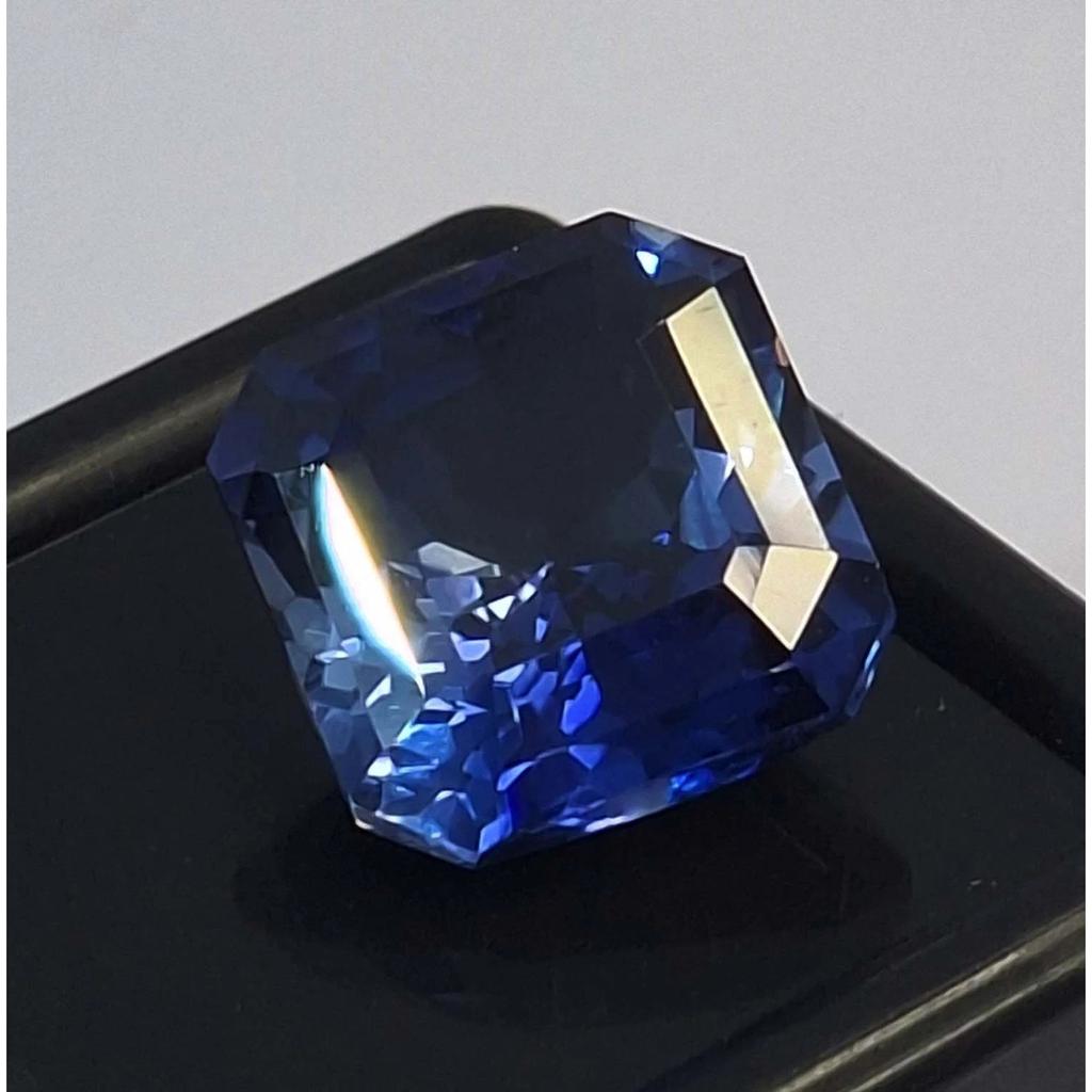 Certified Natural Blue Sapphire Asscher Cut 12-14 Ct Fabulous Loose Gemstone