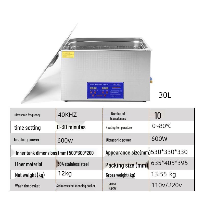 Compact Ultrasonic Cleaner for Industrial Parts & Dental Labs