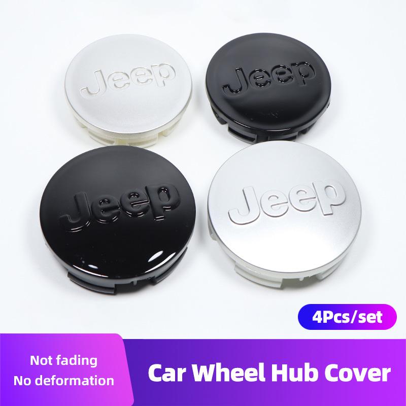 4Pcs Car Wheel Hub Cover Rim Center Cap Auto Accessories For Jeep Grand Cherokee Wrangler JK Gladiator Compass Renegade Wagoneer ALU1
