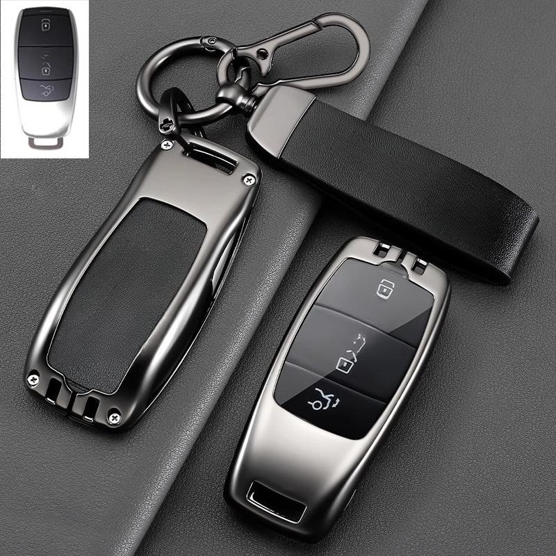 For Mercedes Benz new key protection case C260L shell E300L buckle A200L car glass/GLB/GLC/GLE high-end feel