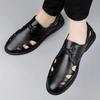 Sandali Mocassini in Pelle da Uomo Sandali Eleganti da Uomo per Affari Stile Italiano Fatti a Mano Pelle Bianco Nero Scarpe da Ufficio Uomo Sandalias