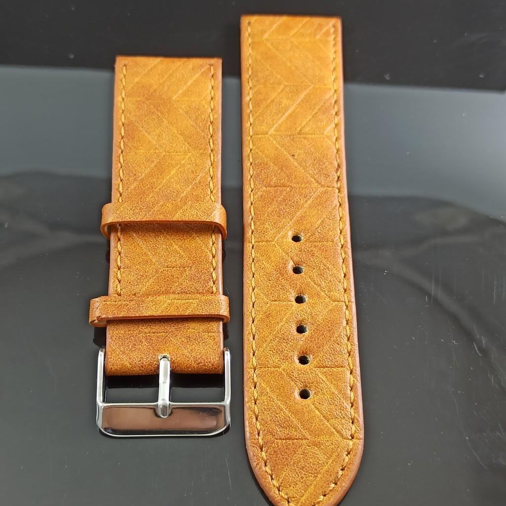 24MM LEATHER STRAP WITH TWO SPRING BARS FREE SHIPPINGS 035-1 Strap-035