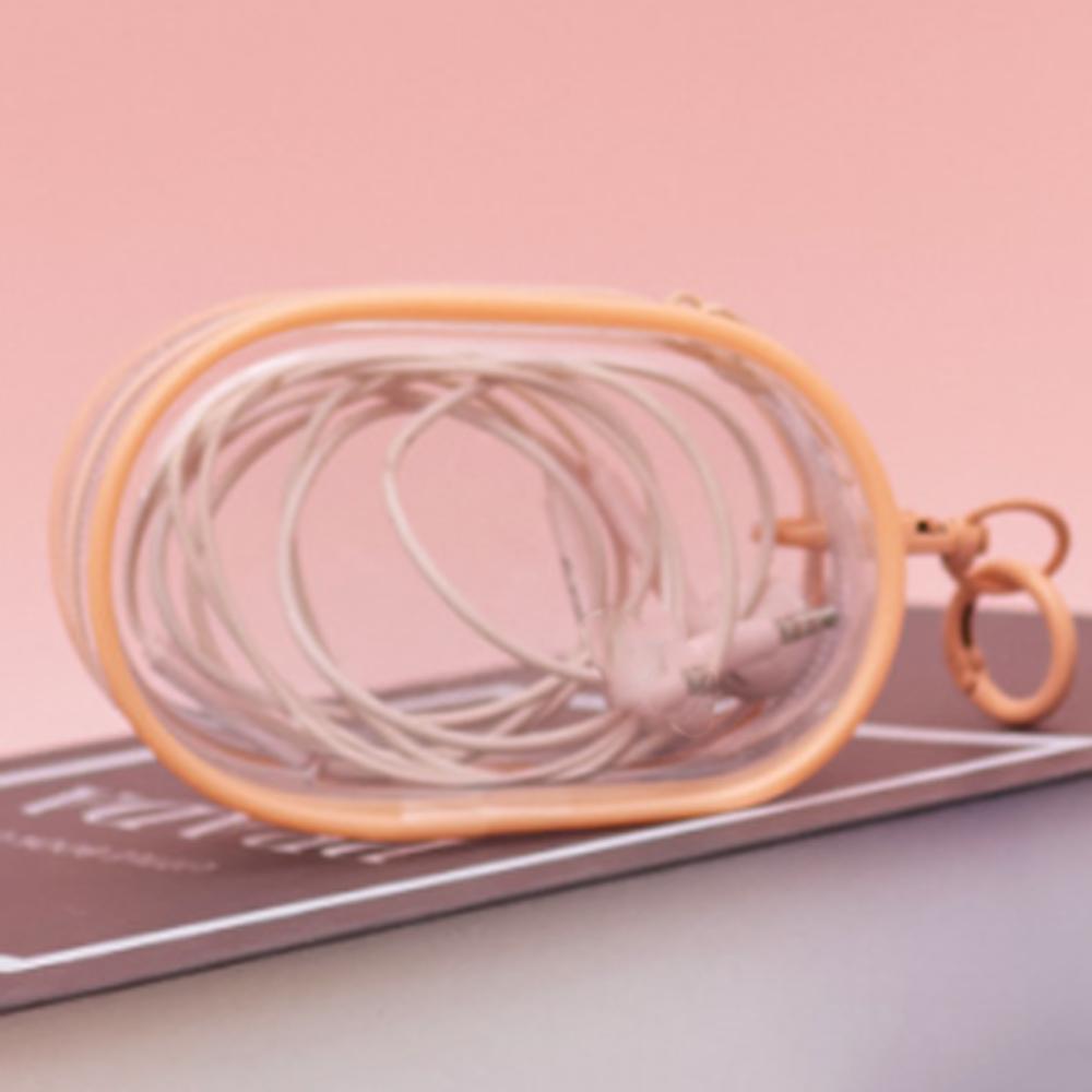 Anahtarlıklı Şeffaf Telefon Şarj Cihazı Çantası Dijital Saklama Çantası Kulaklık Kablosu