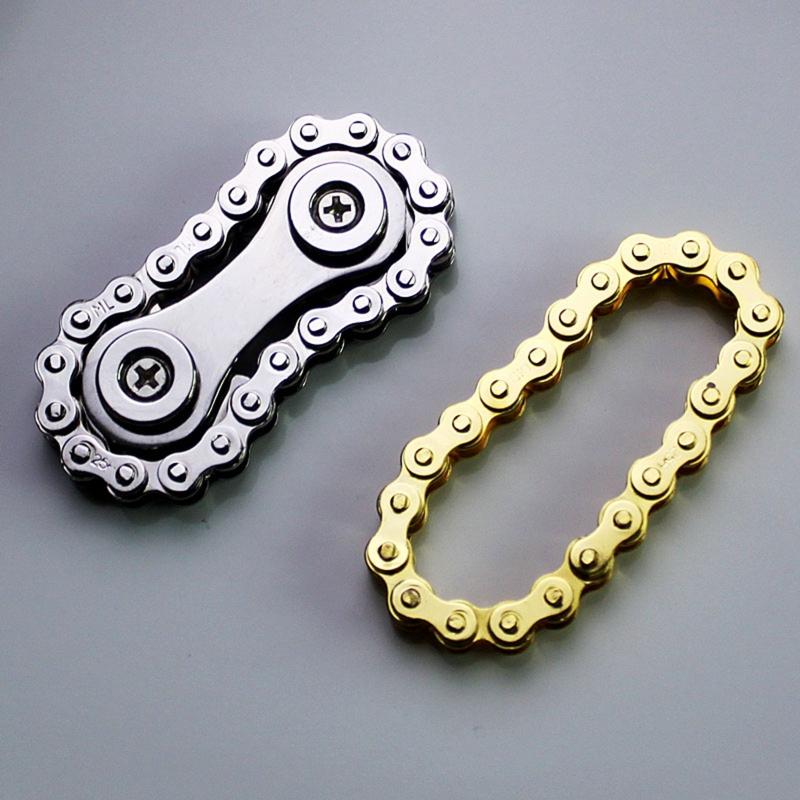Steering Wheel Fingertip Gyroscope Sprockets EDC Chains Toy Roadbike Swivel