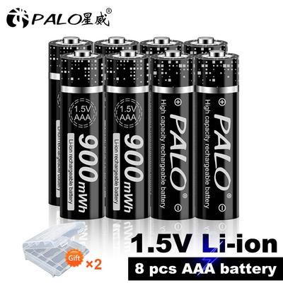 PALO 1.5V AAA Rechargeable Battery 900 mWh 1.5V Lithium Li-ion 3 Aaa Batteries for Toy Car Camera Flashlight