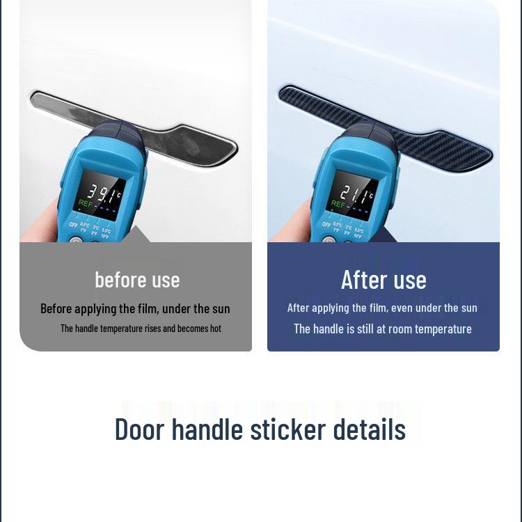 Tesla Model 3/Y Carbon Fiber Door Handle Protective Film