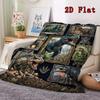 Dinosaur Collage 2D Flat Pattern Flannel Blanket, High quality All Seasons, Home Decor, Warmth and Comfort, Perfect for Christmas Gifts.