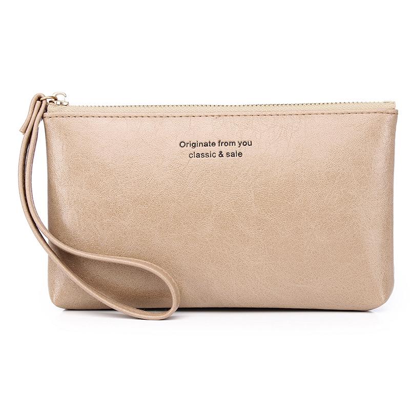 IELGY Portefeuille pour femme, pochette de rangement à fermeture éclair de grande capacité