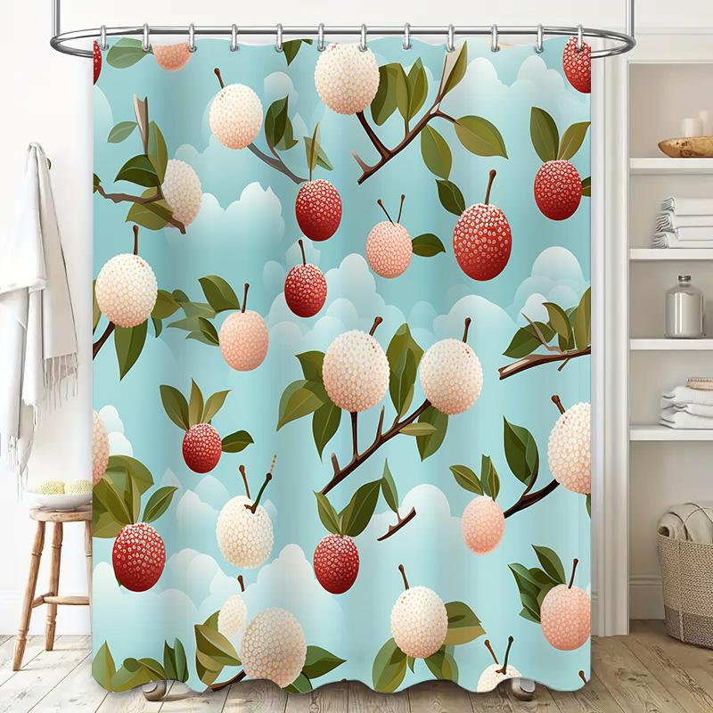 Beautiful Shower Curtain with Fruits Pattern Add a Touch of Style To Your Bathroom Decor