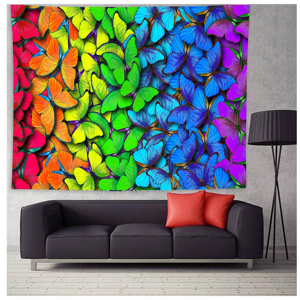 Butterfly Tapestry Colorful Butterfly Wall Art Tapestry Home Decor for Bedroom Living Room Dorm Aesthetic Tapestry Wall Hanging