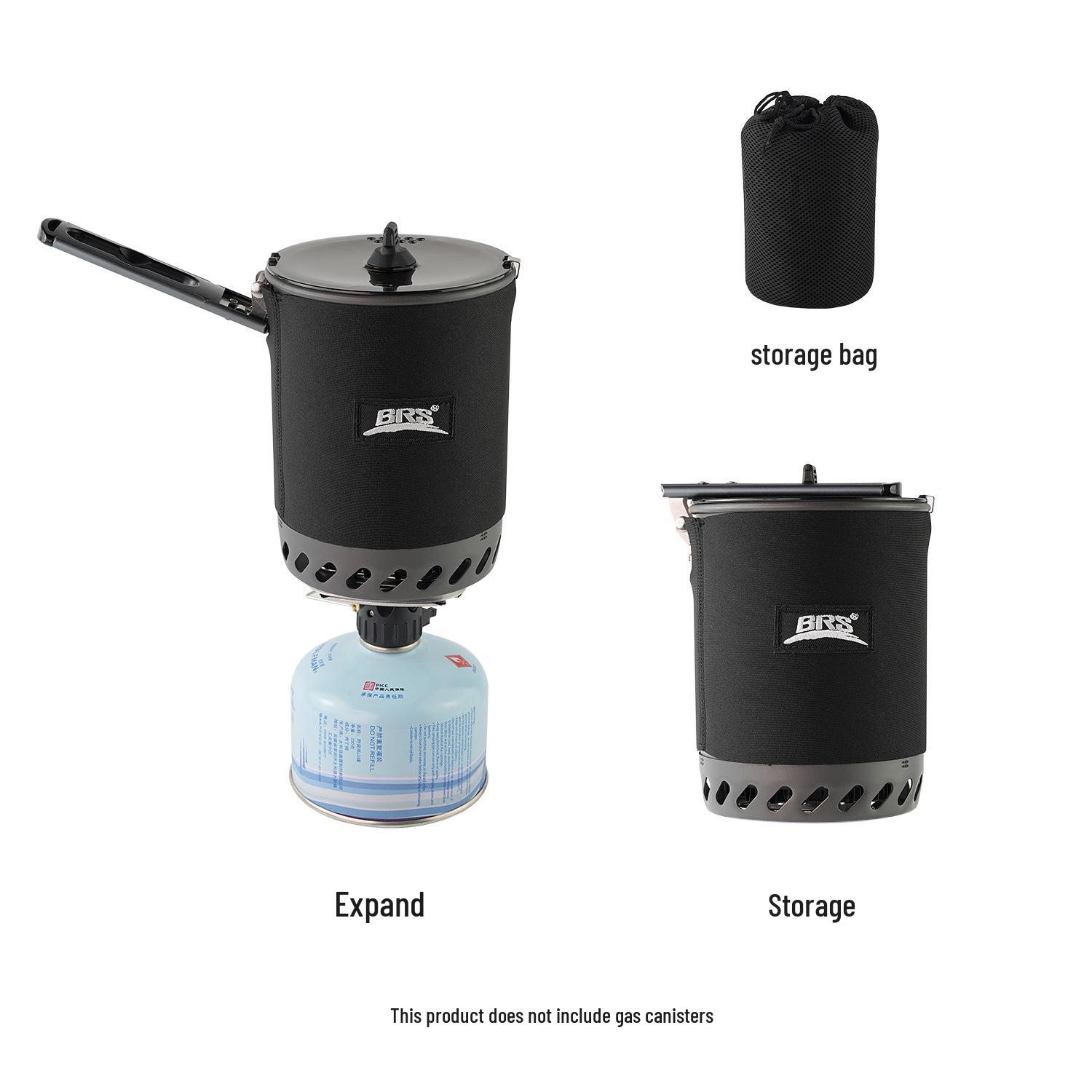 Brother Jiedeng BRS-T62 Outdoor Heat-Collecting Camping Stove Set 1.3L Heat-Collecting System