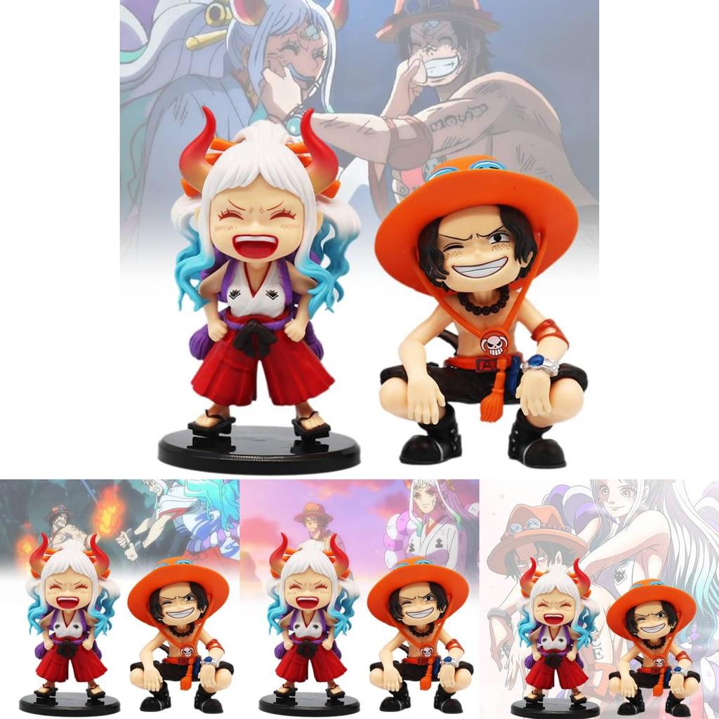 Charming Pvc One Piece Figurines Of Laughing Ace And Yamato Perfect For Collectors