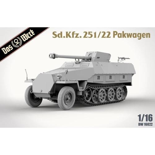 Das Werk 1/16 Scale German Armored Personnel Carrier Sd.Kfz.251/22 Ausf.D Pakwagen 2-in-1 Plastic Model Kit USCDW16022