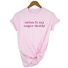 Summer Fashion Tops Tee Satan Is My Daddy Letter Print Tumblr Women Shirt Aesthetic Clothes