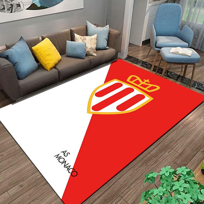 Red and White Shield Carpet Design suitable as a non-slip mat for the living room or bedroom sofa