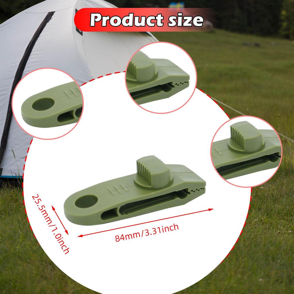 10 Heavy Duty Tarp Clamps, Tent Fixed Awning Thumb Screws for Tarps, Boat Covers And