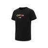 Li-Ning Quick-Dry Cool Sweat-Wicking Breathable Round Neck Creative Print Sports Casual T-Shirt Unisex Tops Black AHSW427-1