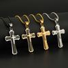 2026 Vintage Men's Cross Necklace Trendy Three-Dimensional Pendant Jewelry