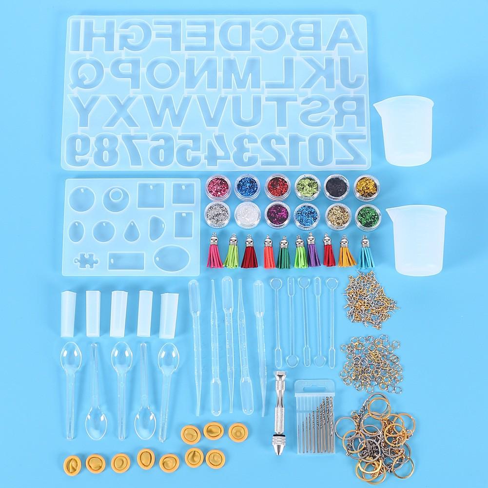 DIY Epoxy Resin Crystal Letter Silicone Set for Key Pendant Crafting