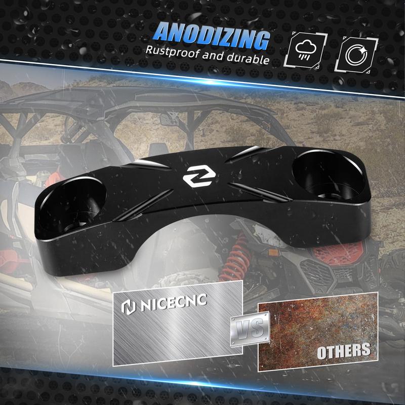 NICECNC UTV Aluminium Steering Rack Mount Plate For Can Am Maverick X3 Max R RR 4x4 2017-2021 709402021