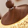 Elevating Touch Pendant Light, Restaurant Pendant Light, Iceberg Water Droplet Retro Walnut Color Aisle Light