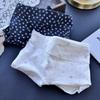 Ladies Spring Cotton Lovely Cherry Blossom Dot Wrapped Hip Wide Hem Mid Waisted Briefs