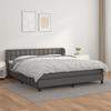 3127323 vidaXL Divan Bed with Mattress Grey 160x200 Cm Faux Leather