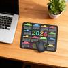 2026 Calendar Mouse Pad with Non-slip Rubber Base Stitched Edge Rectangle Waterproof Home Office Gaming Computer Laptop Mousepad Desk Mat