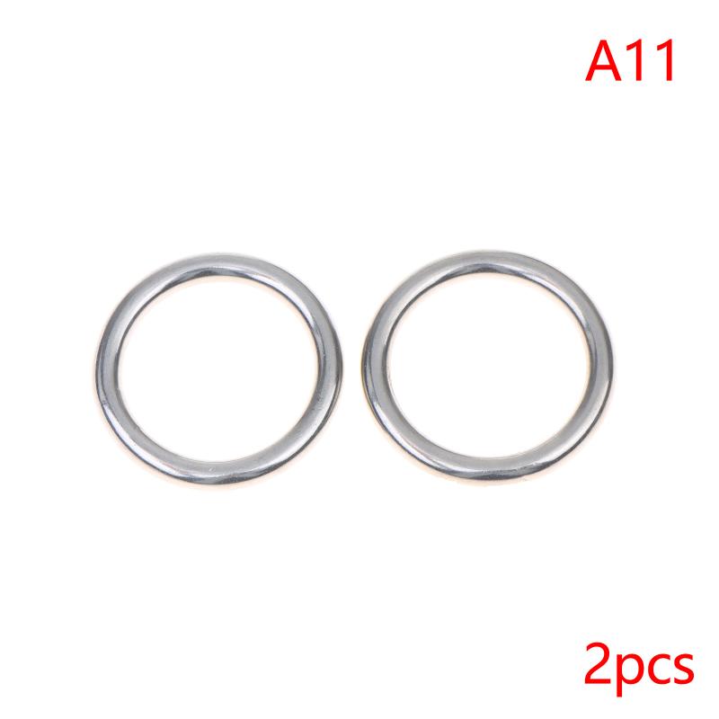 2Pcs 304 Stainless Steel Round O Ring M3 M4 M5 M6 Rust Smooth Solid Strong O Ring Fishing Yoga Hanging Welded Rings