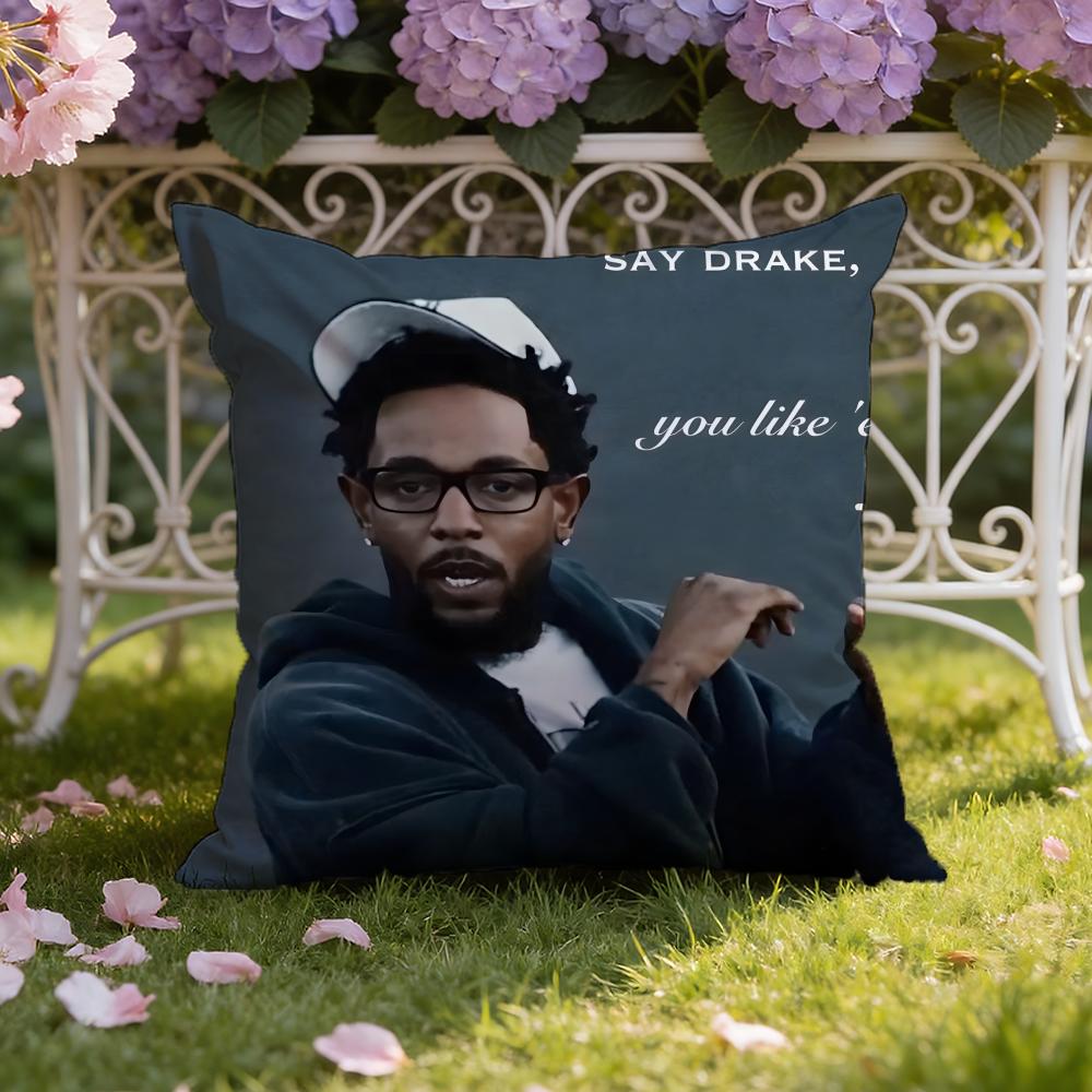 Rapper K-Kendrick Lamar Cushion Cover Home & Car Dual-Scene Pillow Cover: Reversible for Premium Comfort