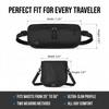 RFID Blocking Travel Waist Pouch Anti-Theft Slim Money Belt with Multi-Wear Design Waterproof RFID Wallet for Cards