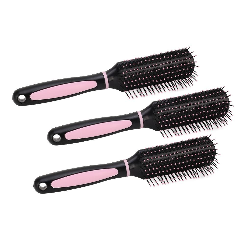 3pcs Professional Scalp Massage Brush Rounded Comb Teeth Detangling Hair Brush For Women