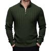 Men's Knitwear With High Collar, Long Sleeve, And Zipper