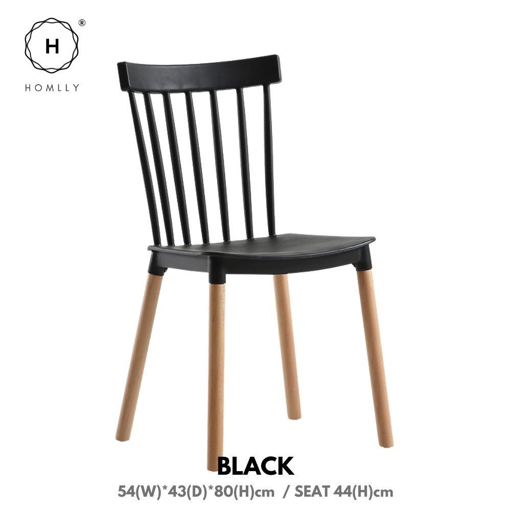 Homlly Nordic Windsor Dining Oak Leg Chair ( X2 PCS)