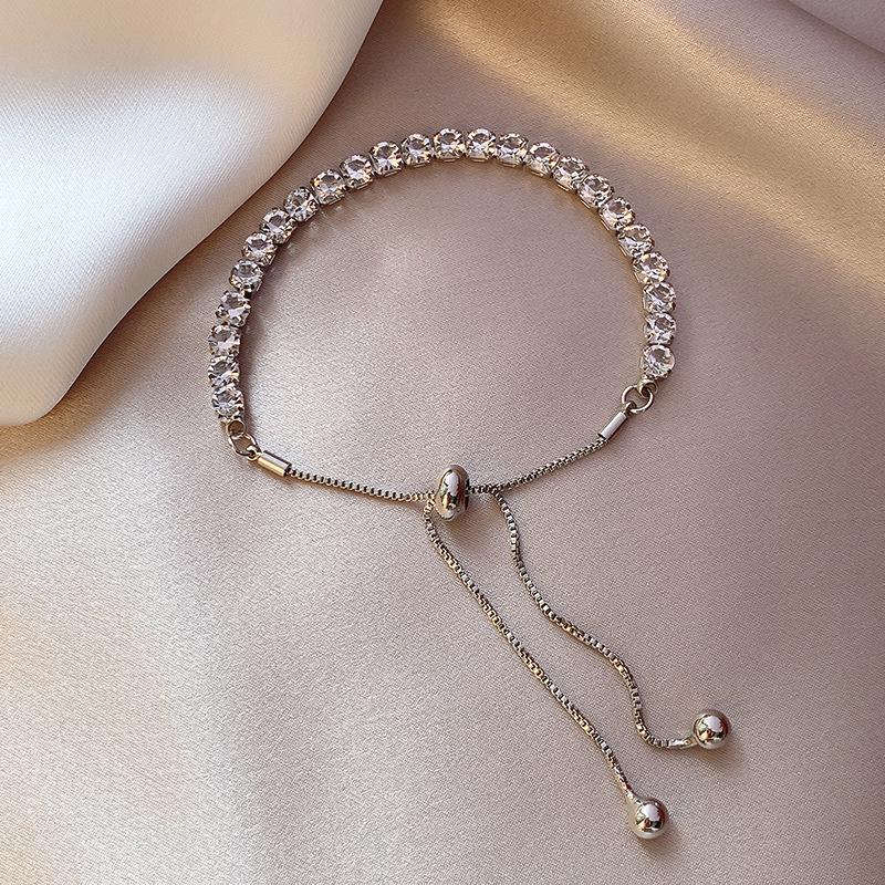 2025 Trendy Pearl Zircon Flower Bow Bracelet: Women's Chic, High-End, Versatile Design