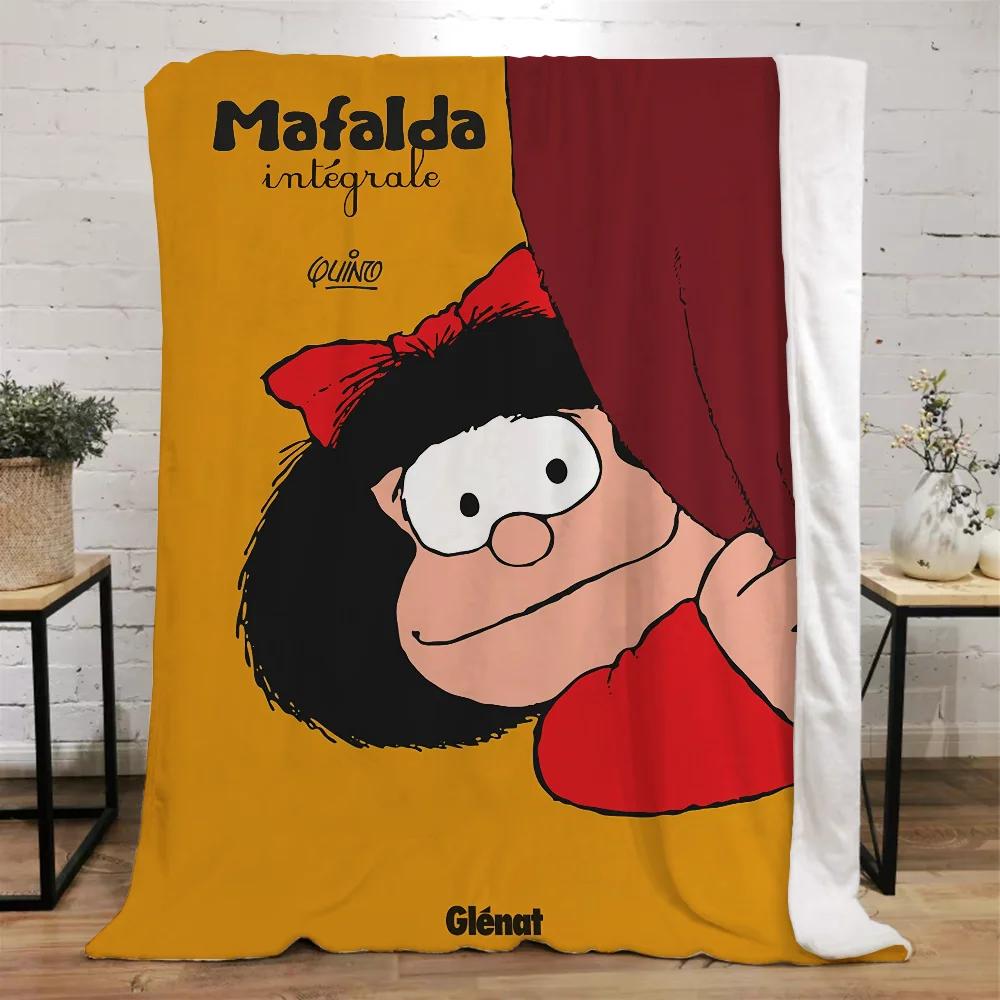 Mafalda Vtipná deka na pohovky Vlastní deky Dekorace na pohovku Přehoz na postel Luxusní ložní prádlo Pletená kostka Plážová osuška Bytový interiér