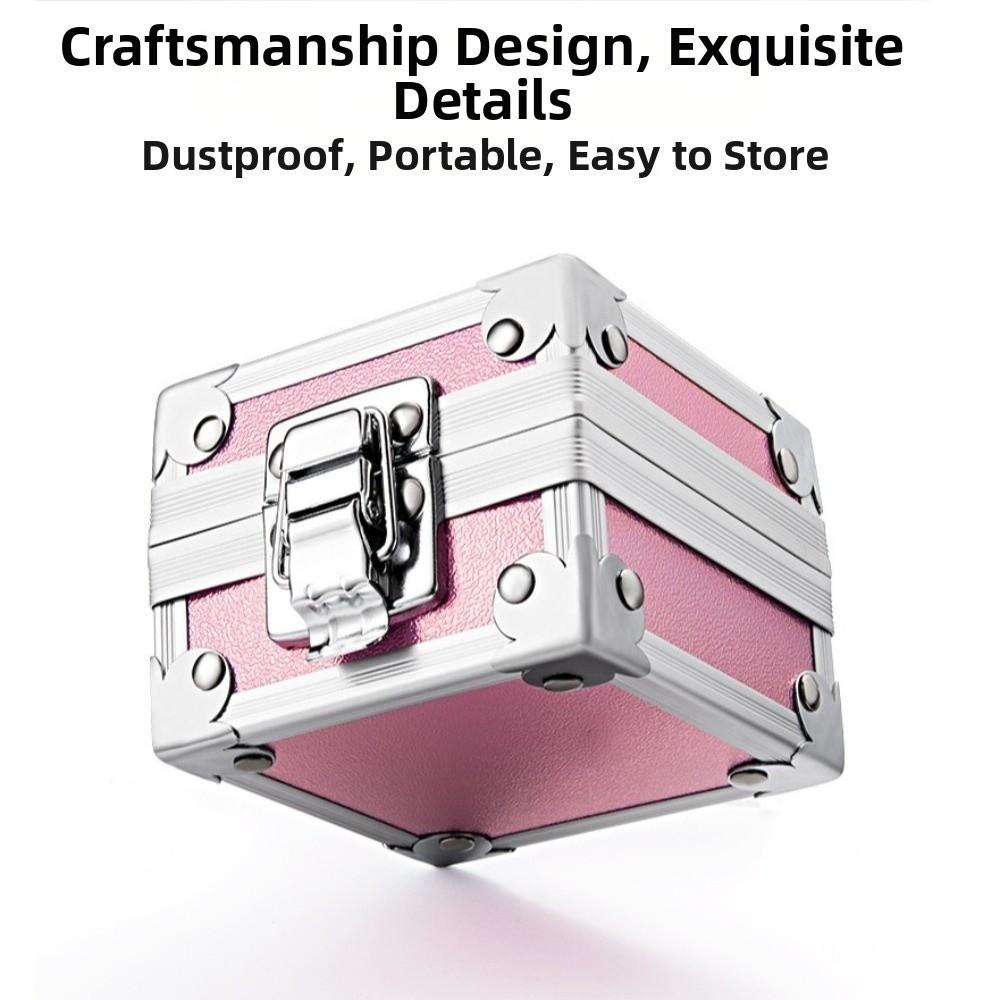 Durable Aluminum Display Storage Box Professional Nail Art Grinding Head Bit Container  Pedicure