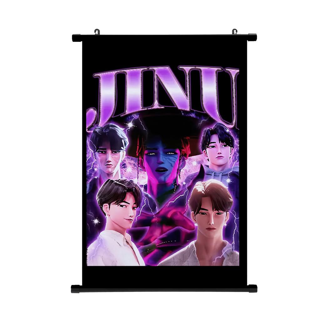 KPop Łowcy Demonów Plakat Obraz do Zawieszenia Huntrix Girl Zoey Rumi Mira Saja Chłopcy Kpop Wystrój Domu Plakat Zwój Ścienny