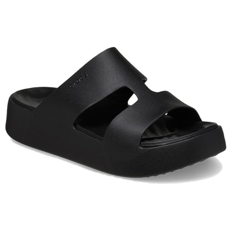 Crocs Slip Resistant Abrasion Resistant Quiet Slide Slippers Women's Black 209409-001