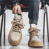 Fashion Retro Style High Top Men's Casual Thick Soled Short Boots 2025 Autumn New Fashion Trend Versatile Comfortable Chunky Ankle Boots