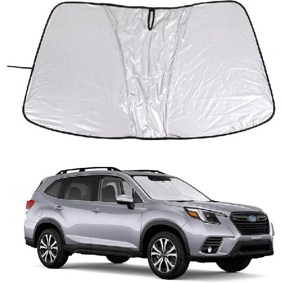 Windshield Sunshade Fit for Subaru Forester 2019-2025 Front Window Sun Shade Foldable Sun Visor Custom Sunscreen UV Blocker Privacy Protector