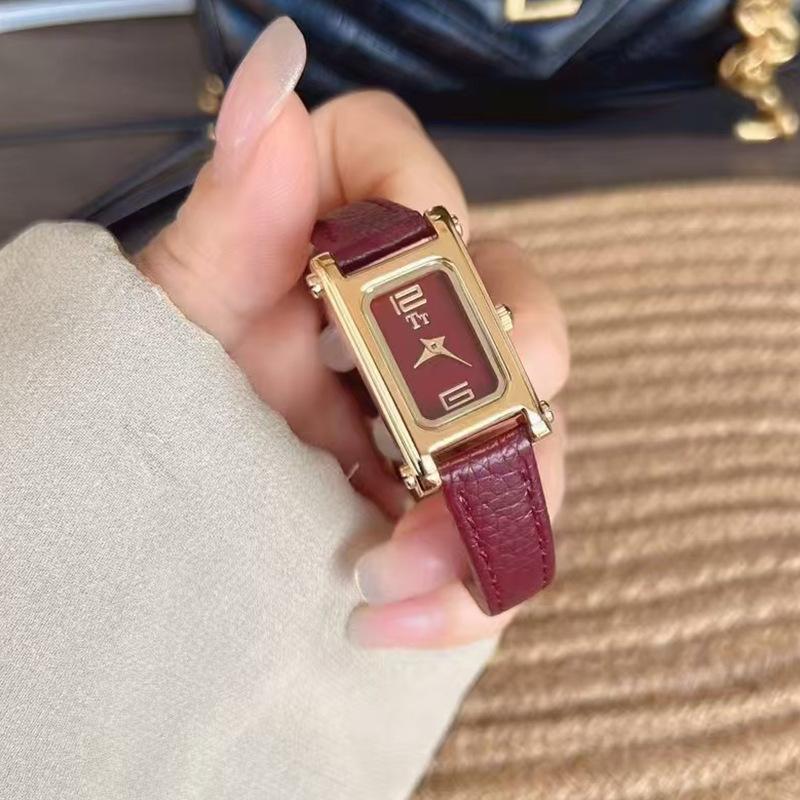 Watch Gold Angola Red Ladies Square Ladies Niche Light Luxury Retro Women'S Watch