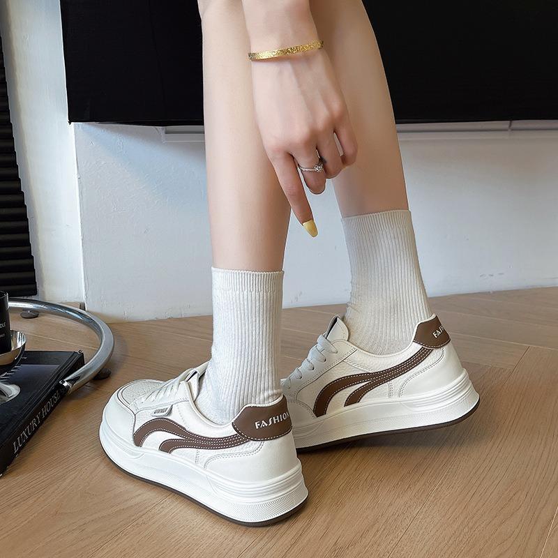 Soft-soled Popular Thick-soled Versatile Sports Little White Shoes Children with Skirts Autumn New Casual Board Shoes