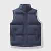 2024 Men's Trendy Solid Color Stand-up Collar Waistcoat: Warm and Casual Autumn/Winter Vest