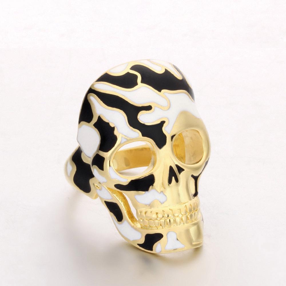 Personalized Skull Ring, Popular Creative Hot-selling Accessories In Europe and America, Colorful Exaggerated Halloween Rings