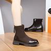 French Low-heeled Martin Boots Women's Versatile Short Boots 2025 Autumn and Winter New Retro Small Ankle Boots Thick-heeled Elastic Thin Boots