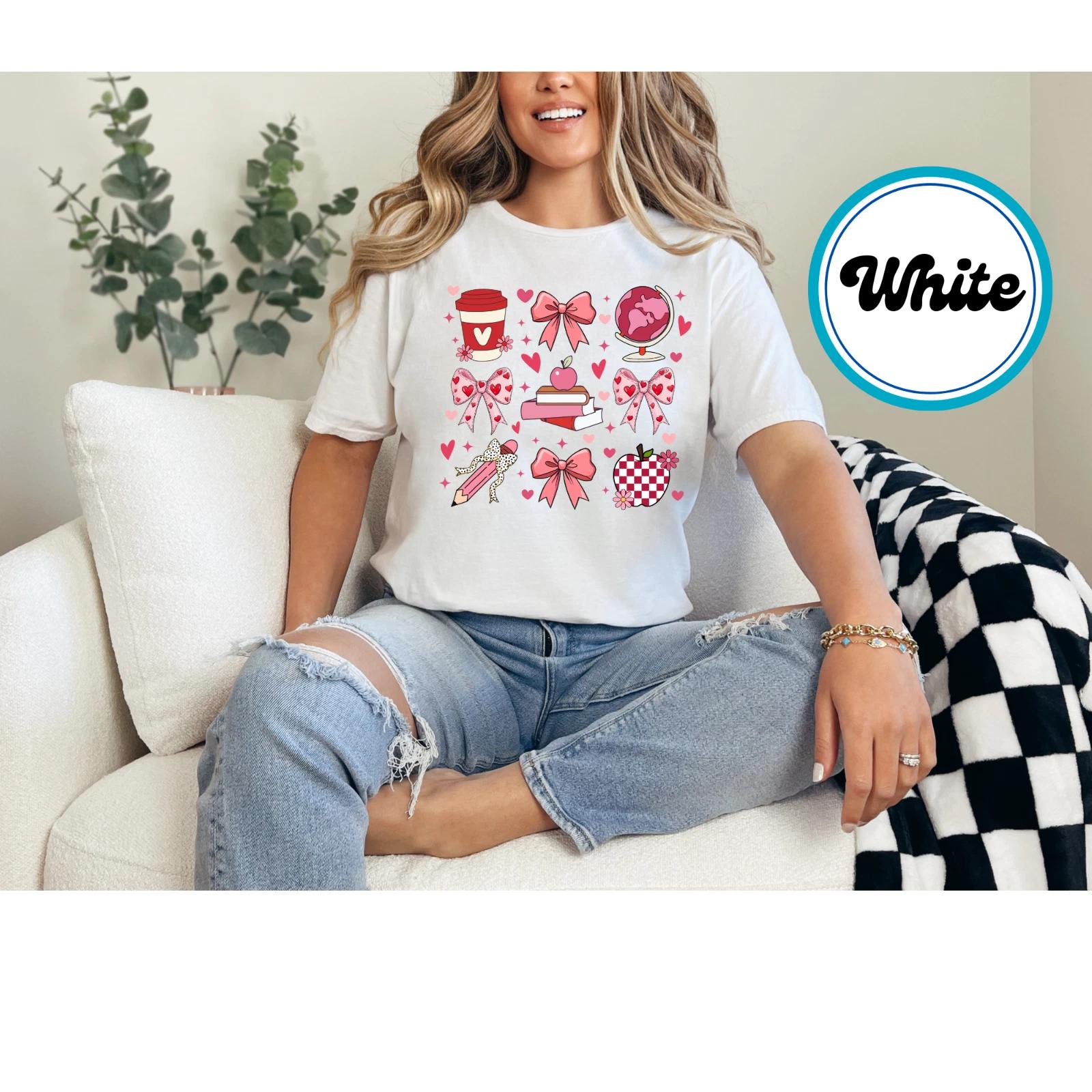 Women s Teachers Stationary Valentines Day Shirt Curtesy Valentines Day Shirt XL